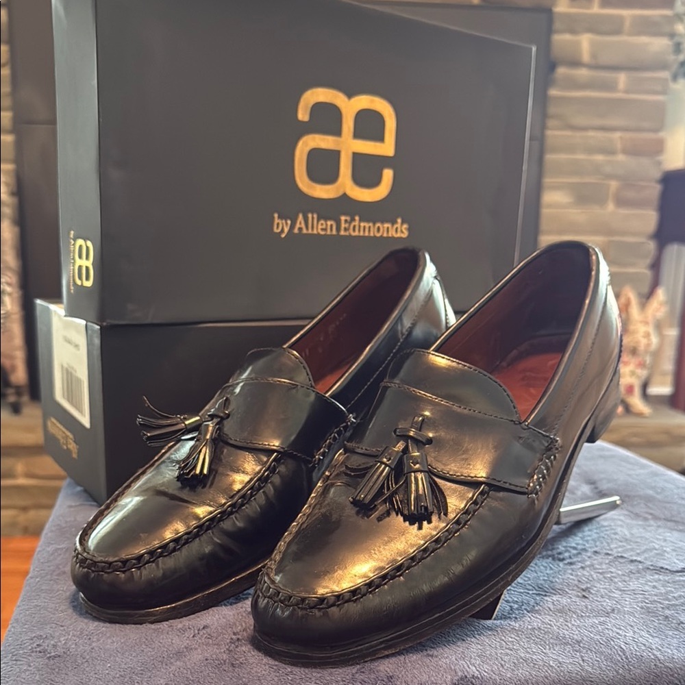 Allen Edmonds Black Tassel Loafers for Men